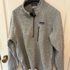 Patagonia Men's Zip-Up Sweater in Heather Gray